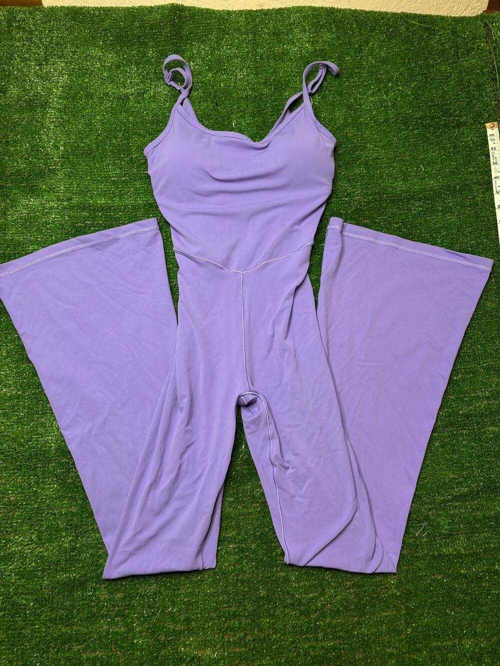 Offline By Aerie Real Me Xtra Flare Purple Romper Jumpsuit Size Small S